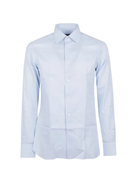 Zegna micro-patterned long-sleeve shirt