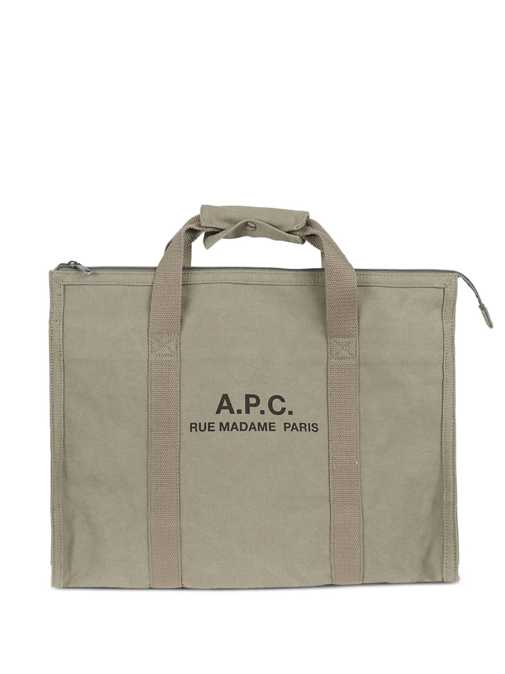 A.P.C. Recuperation logo-print luggage bag - Verde