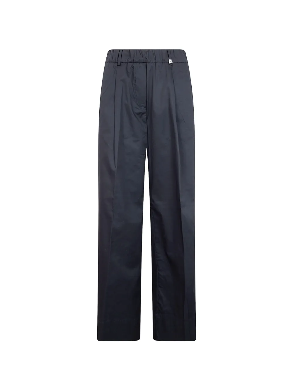 Myths elasticated-waistband pressed-crease trousers - Blu