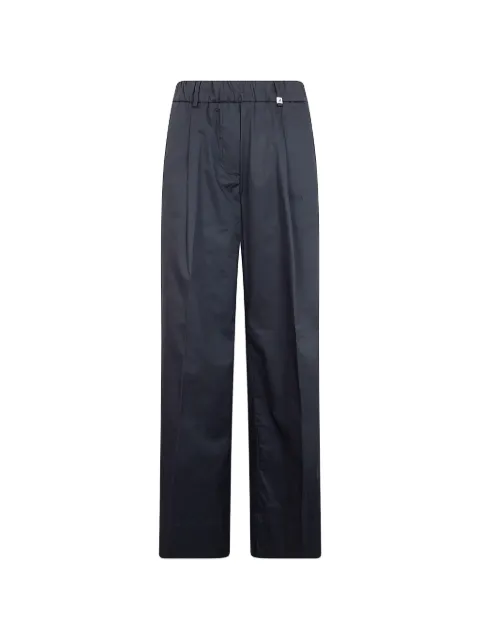 Myths elasticated-waistband pressed-crease trousers