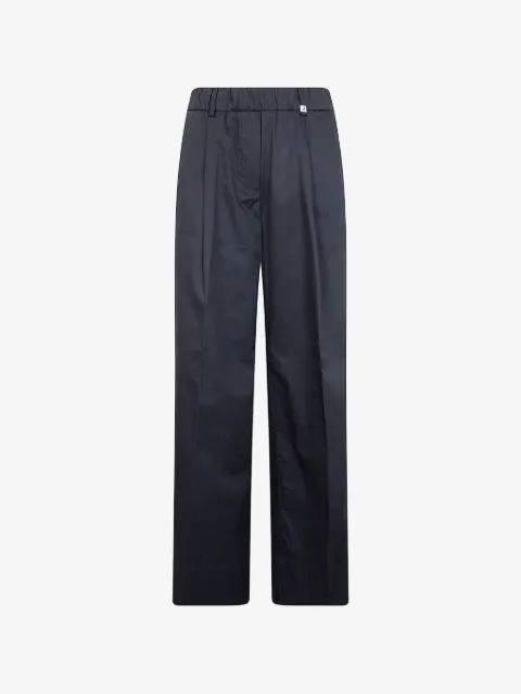 Myths elasticated-waistband pressed-crease trousers
