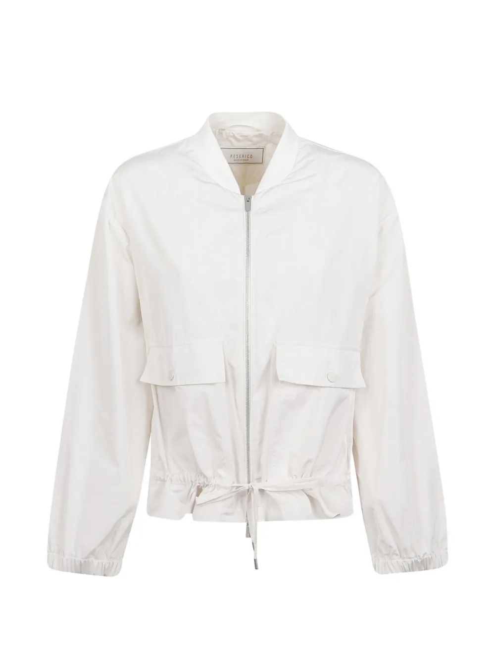 Peserico drawstring-hem zip-up jacket - Bianco