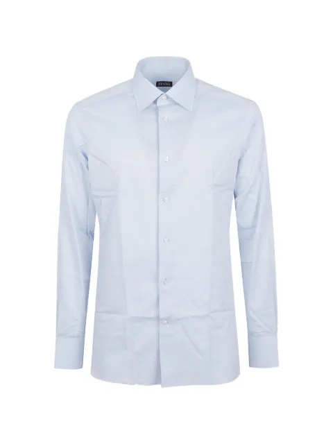 Zegna twill-weave shirt