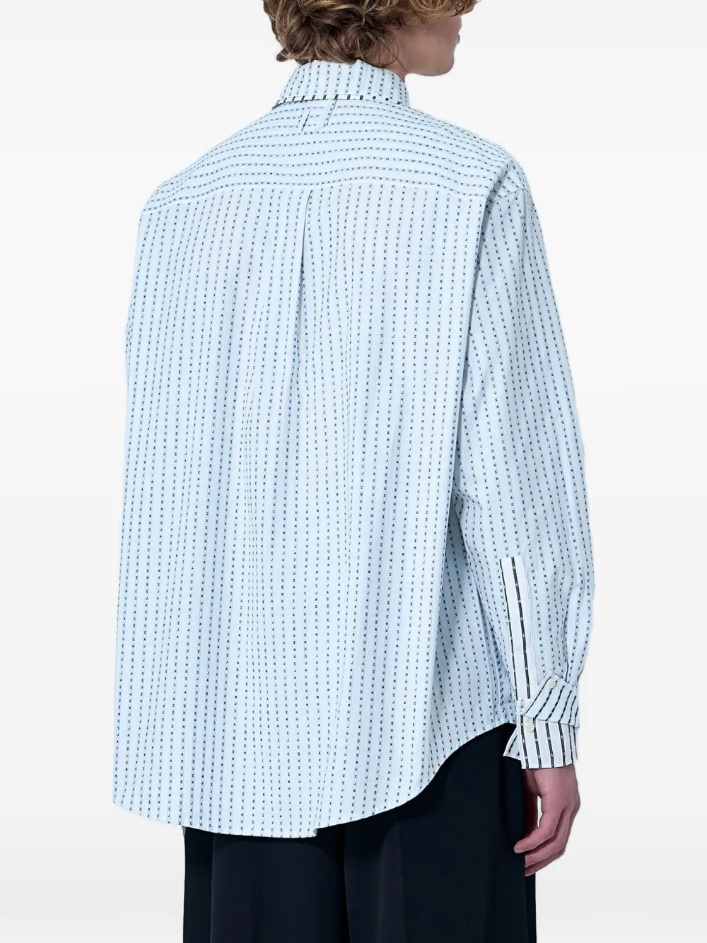  Jacquemus Chemise En Popeline à Motif - Bleu 
