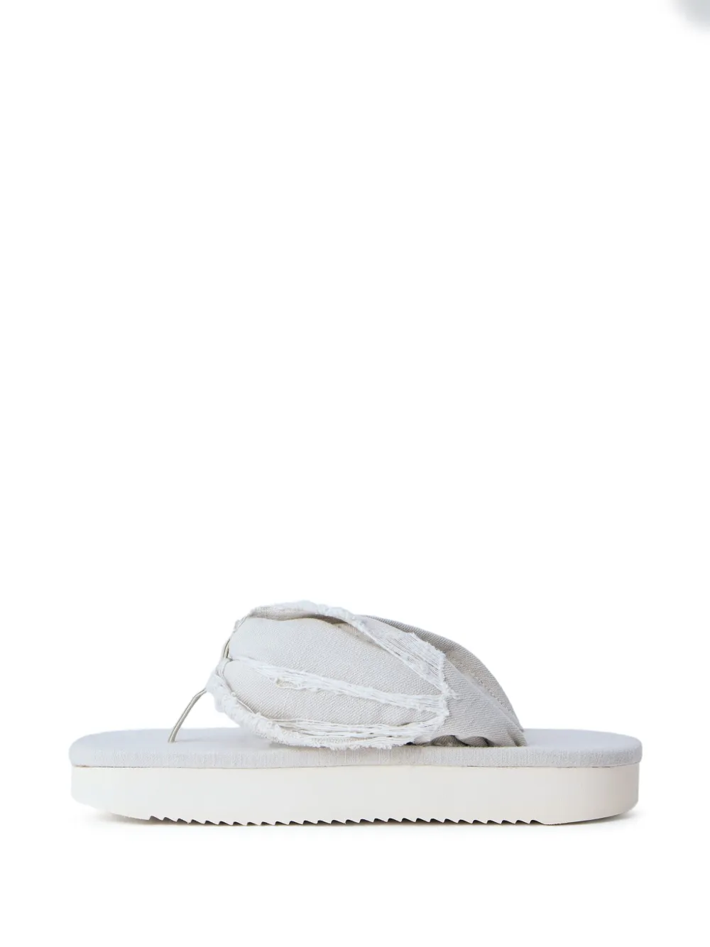 Rick Owens DRKSHDW frayed denim sandals - Neutrals
