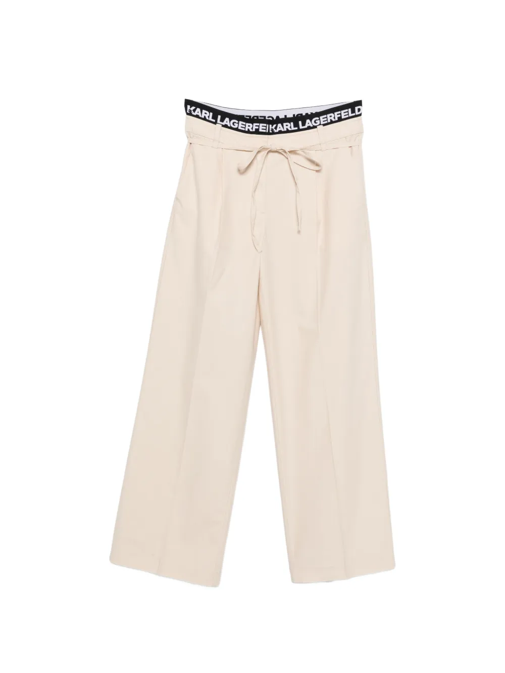 Karl Lagerfeld Jeans logo-waistband drawstring trousers - Toni neutri