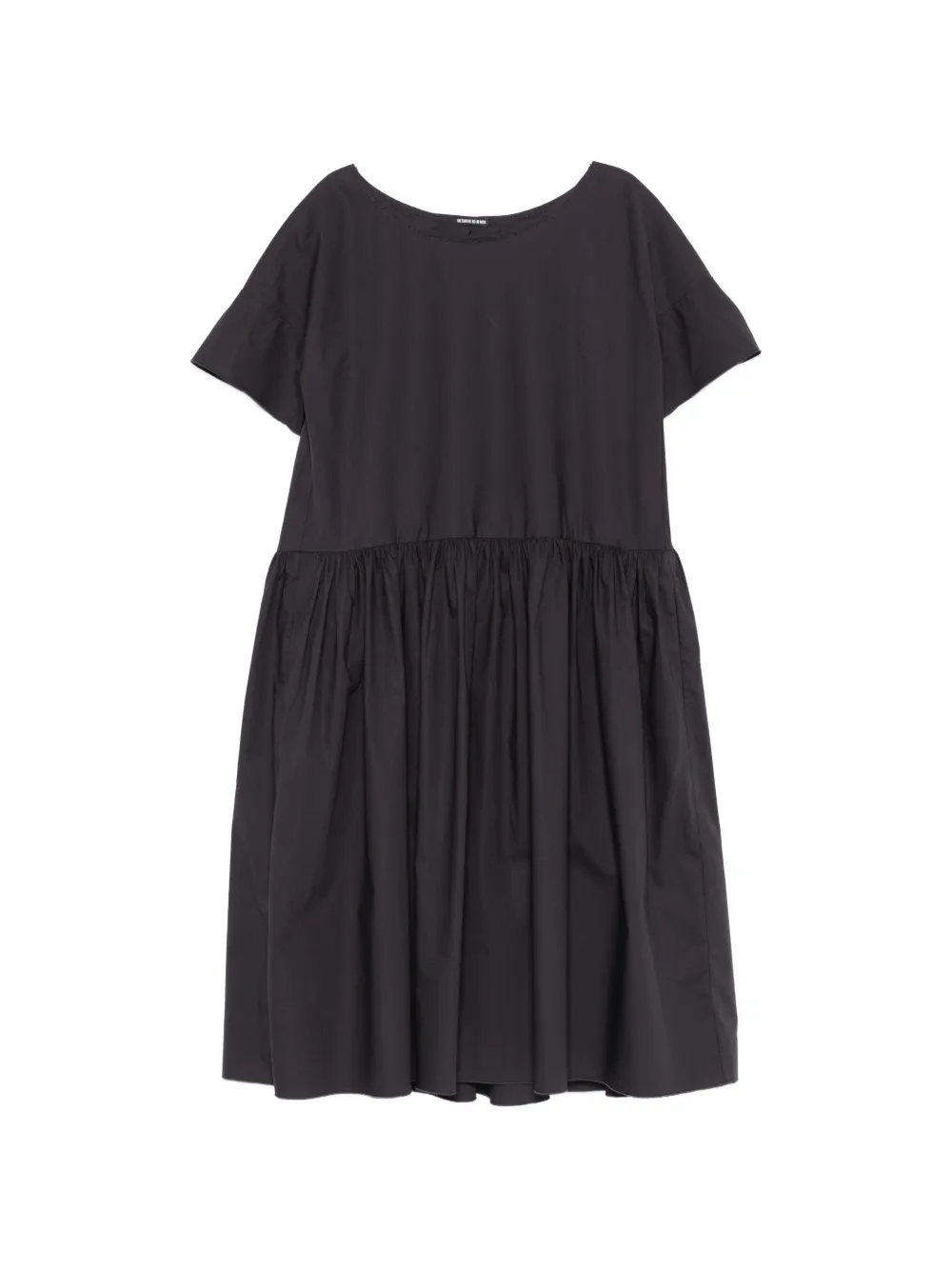 SUSANNE BOMMER gathered short-sleeve midi dress - Nero