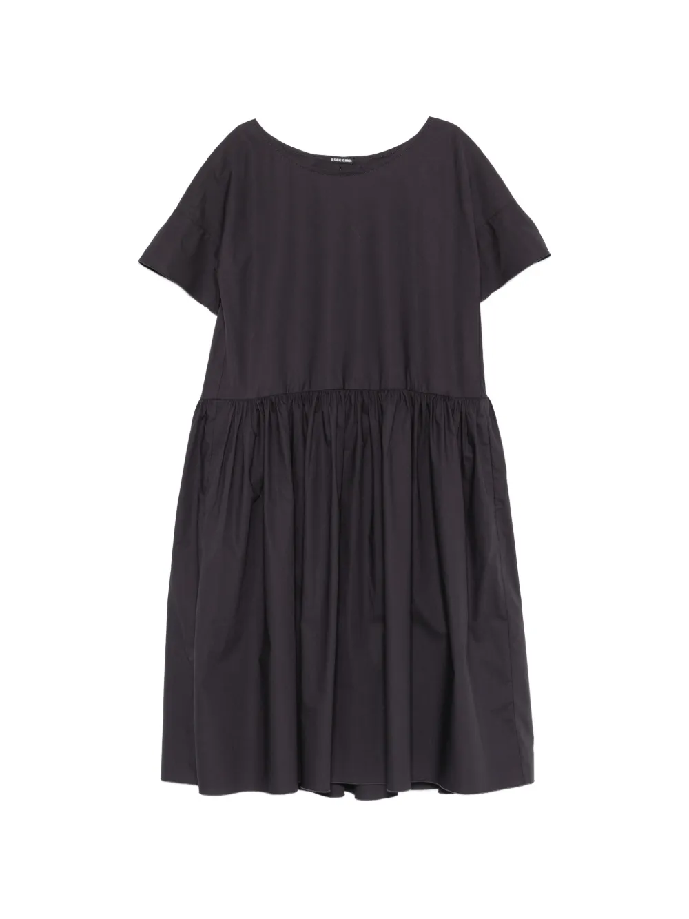 SUSANNE BOMMER gathered short-sleeve midi dress - Nero