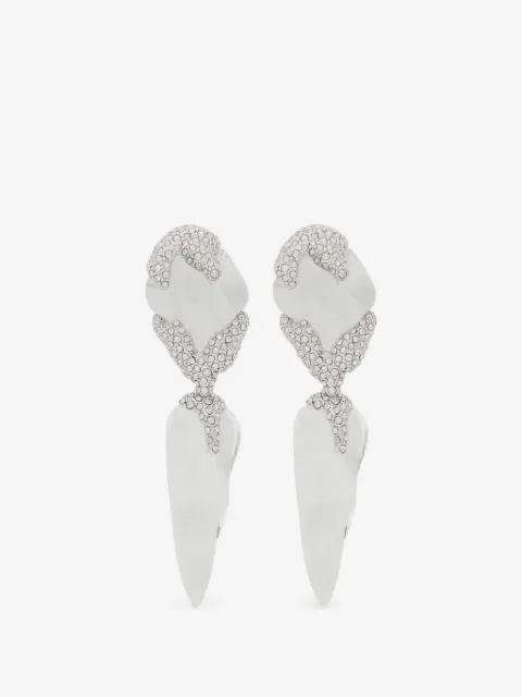Alexis Bittar Lucite crystal-embellished sculptural earrings