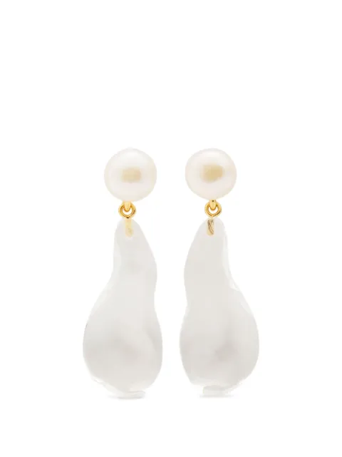 Alexis Bittar Liquid Lucite pearl drop earrings