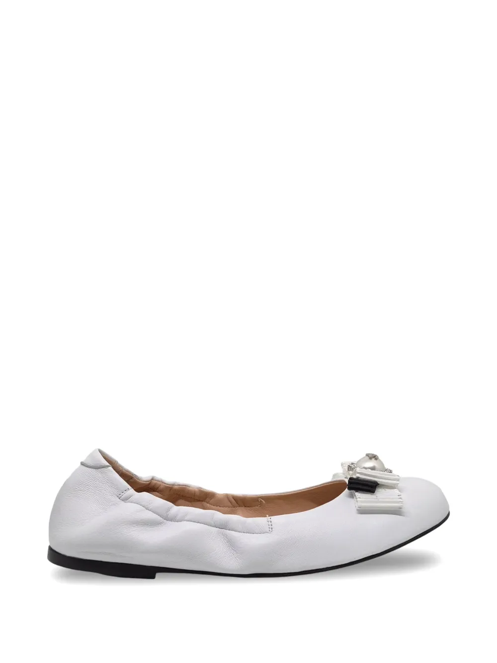 Casadei bow-detail ballet flats - Bianco
