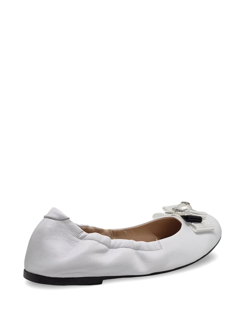 Casadei bow-detail ballet flats Wit