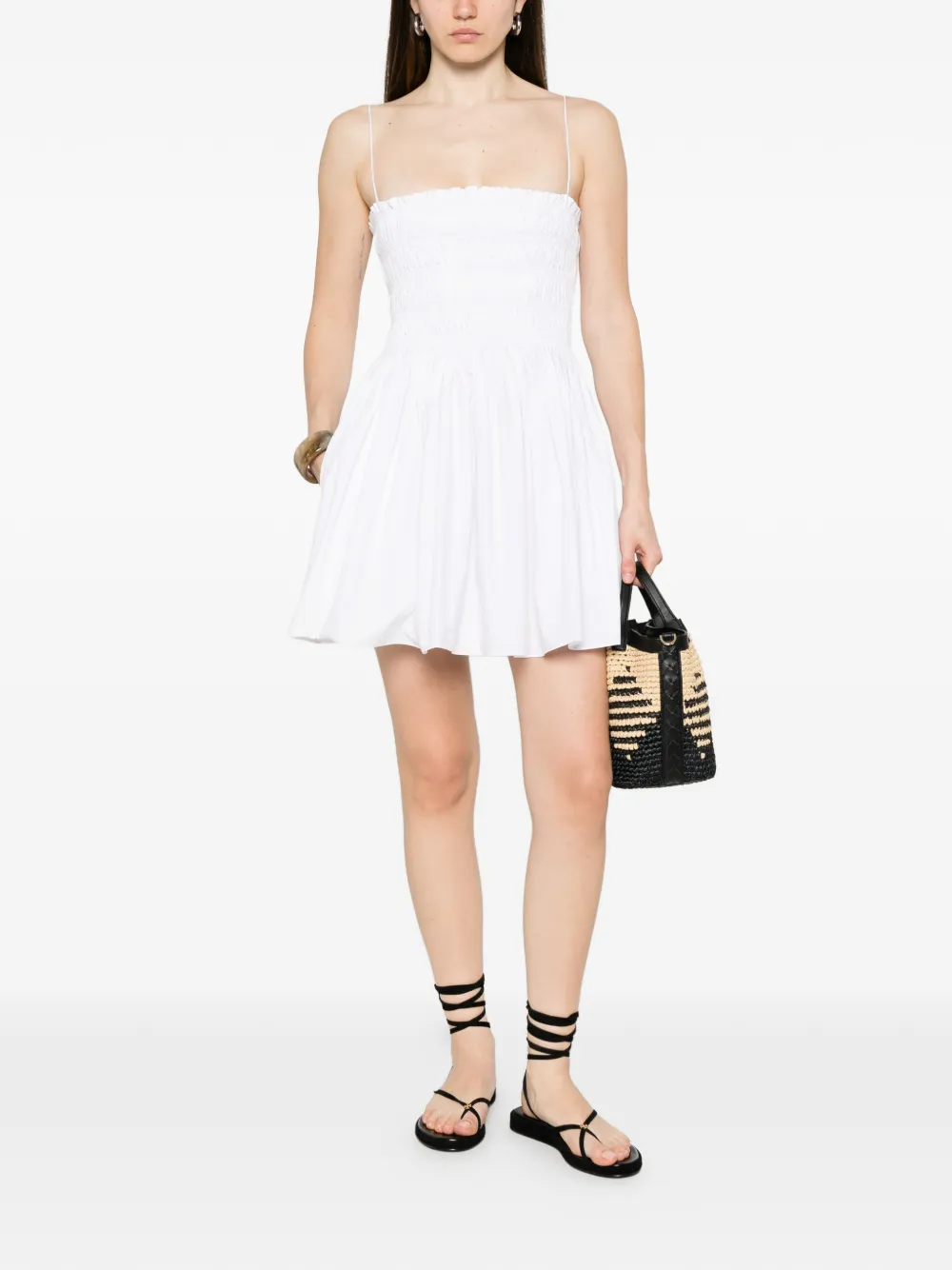 Matteau spaghetti-straps mini dress - Bianco