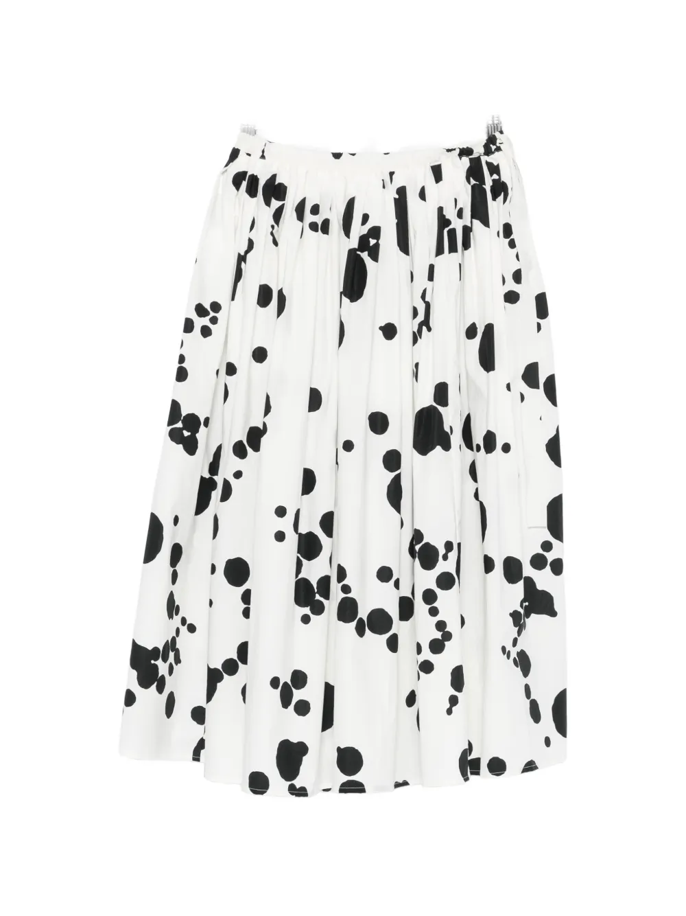 Apuntob polka-dot drawstring skirt - Nero