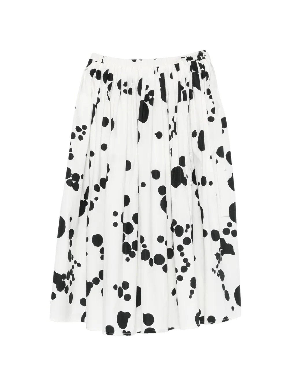 Apuntob polka-dot drawstring skirt - Nero