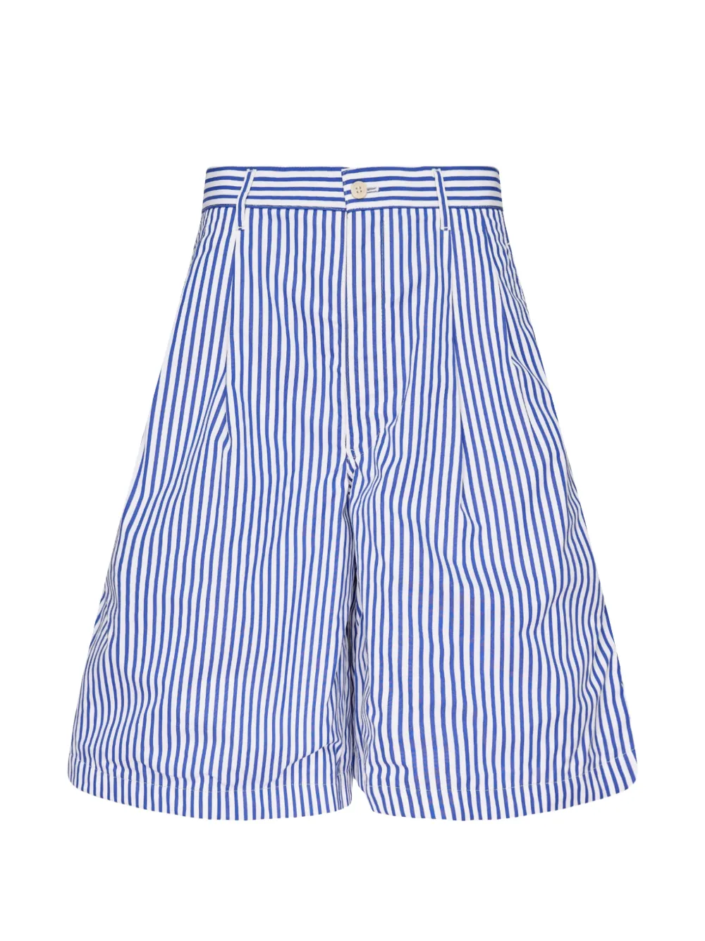 Comme Des Garçons Shirt striped pleat-detail shorts - Bianco