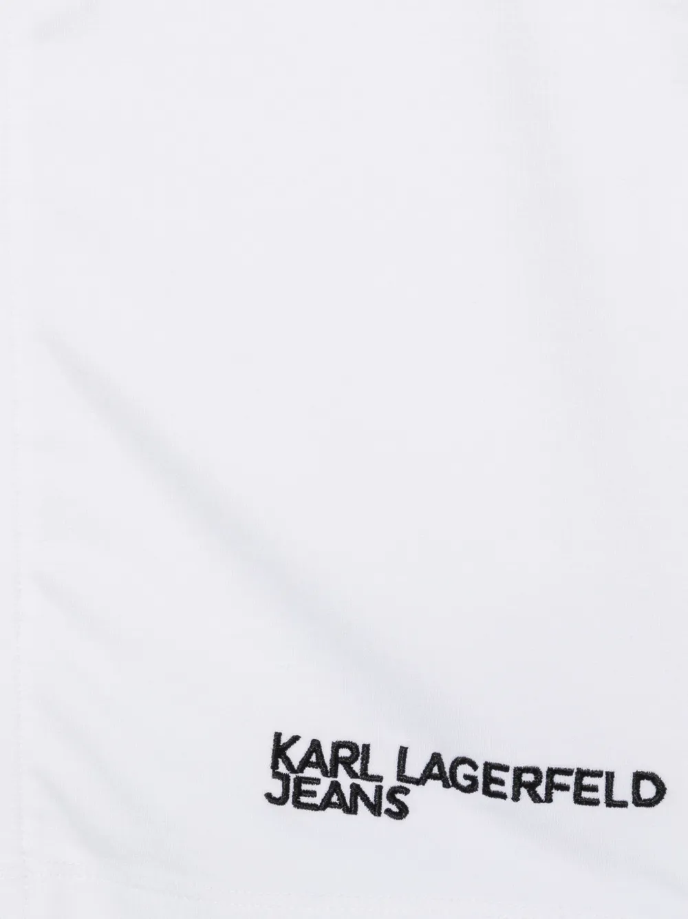 Karl Lagerfeld Jeans Top met ruches en logoprint Wit