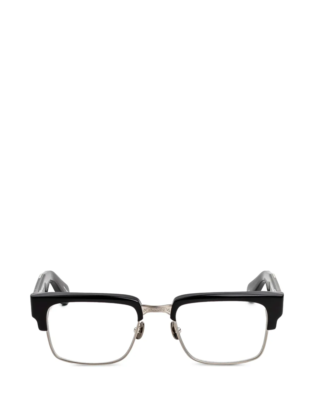 Matsuda engraved square-frame glasses - Nero