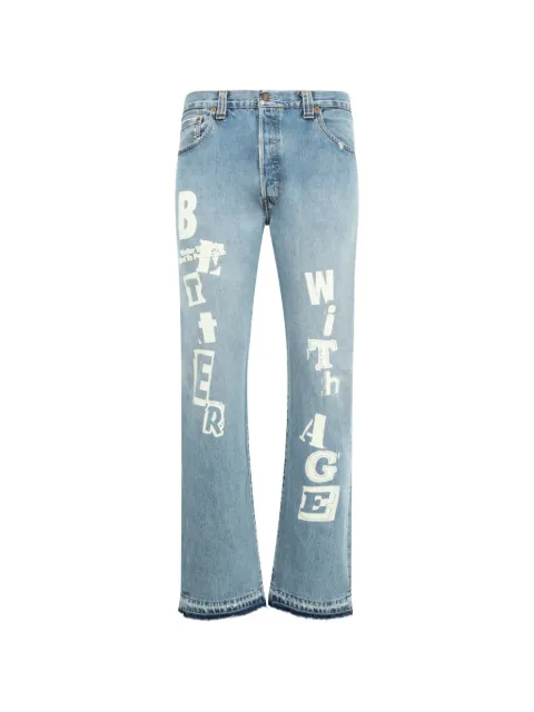 Better with Age  Croiset logo-print raw-hem jeans