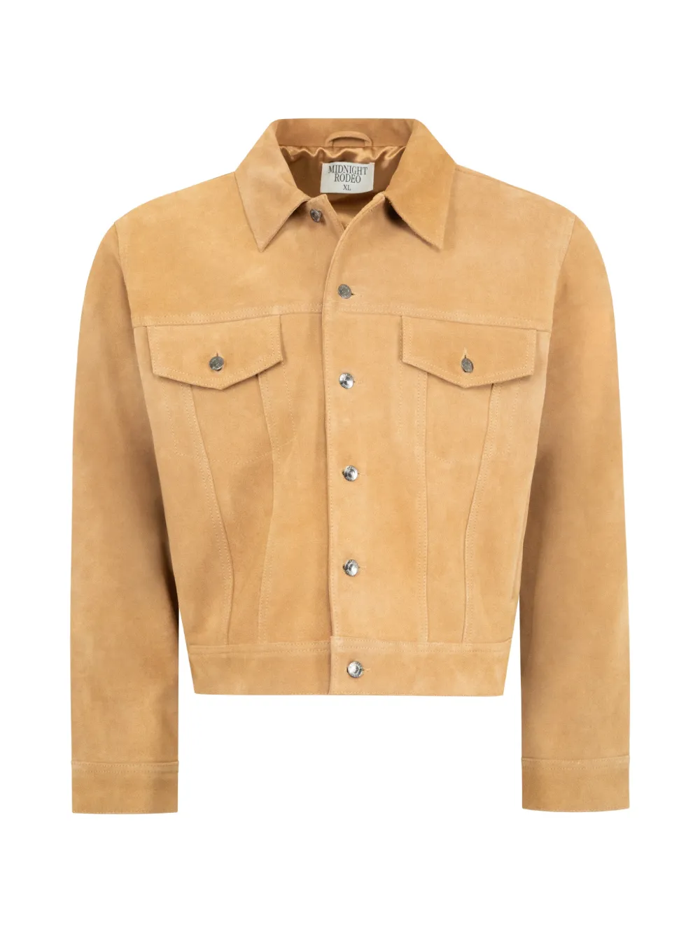 MIDNIGHT RODEO 1968 suede trucker jacket - Nude