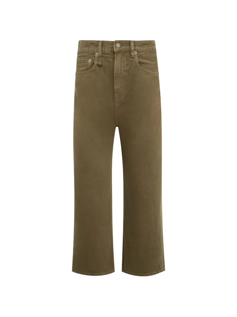 R13 cropped straight-leg jeans - Verde
