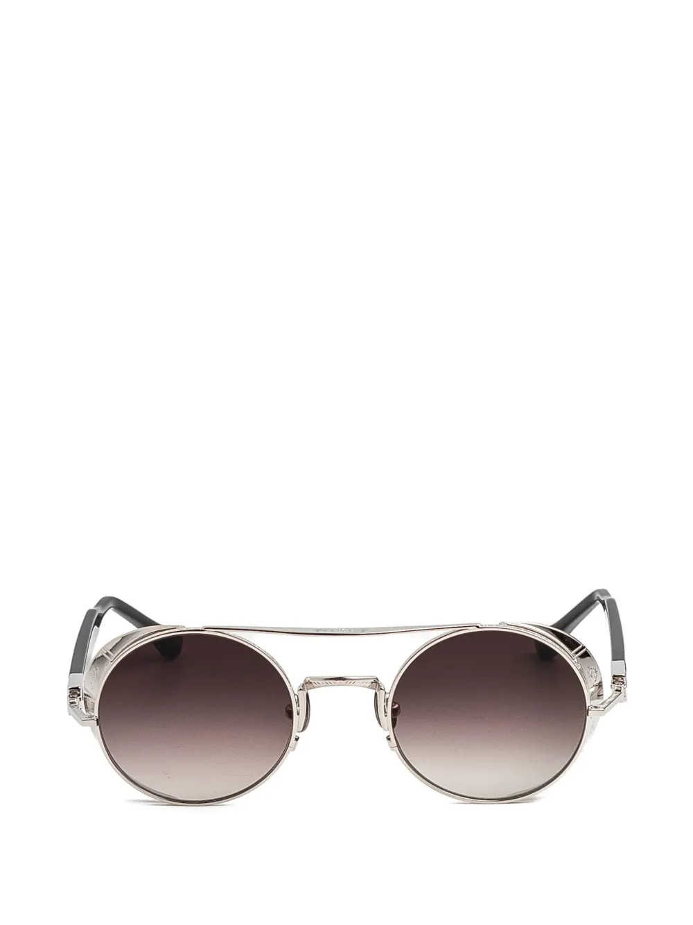 Matsuda side-shield round-frame sunglasses - Argento