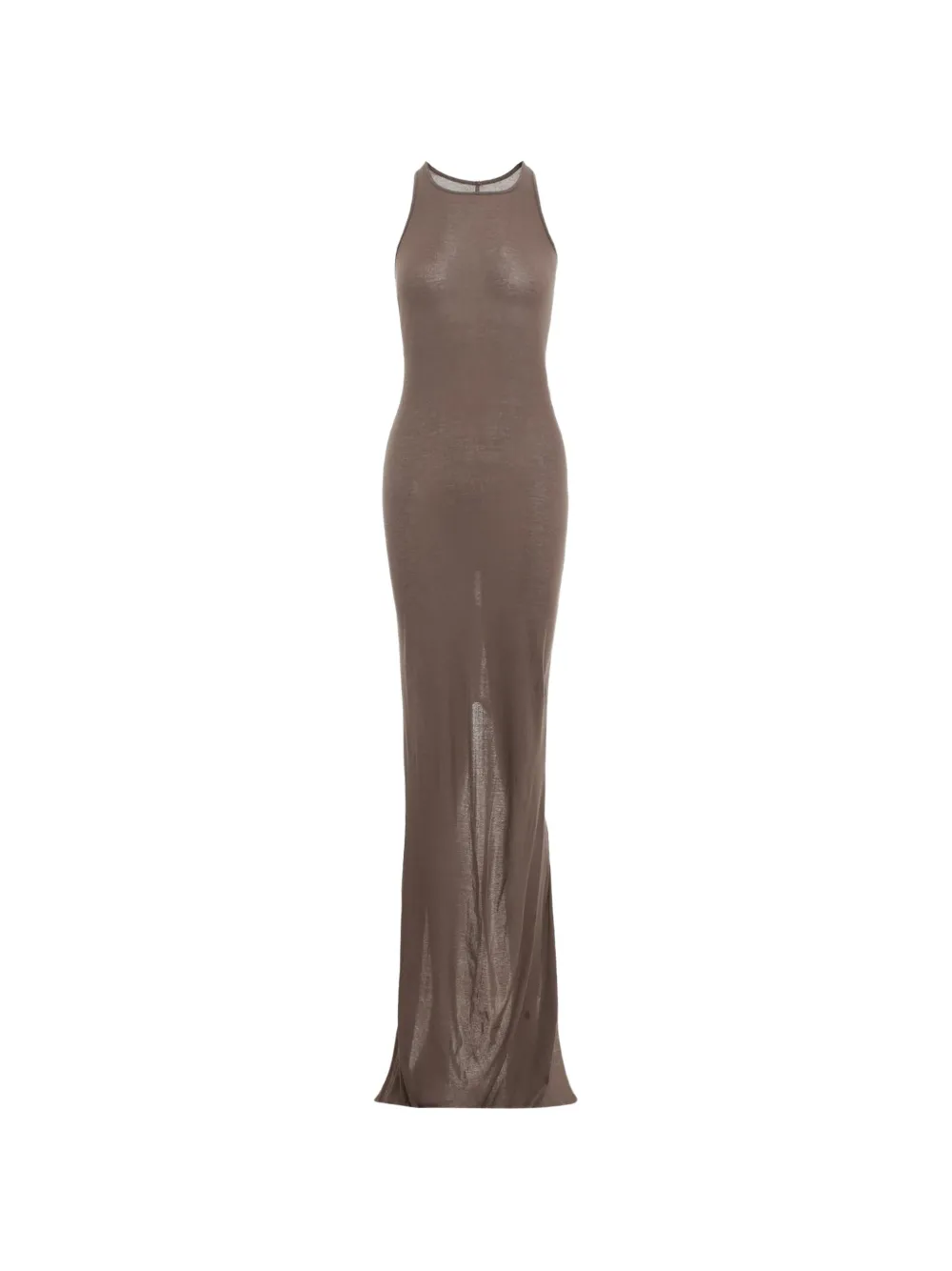 Rick Owens racer-back semi-sheer dress - Marrone
