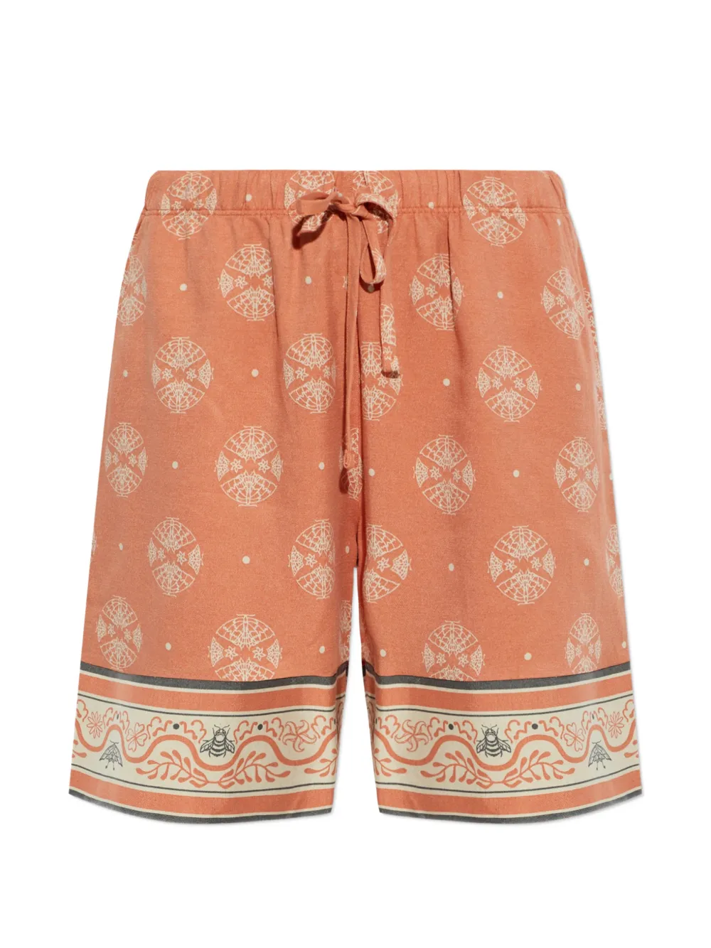 Hanro printed drawstring shorts - Arancione