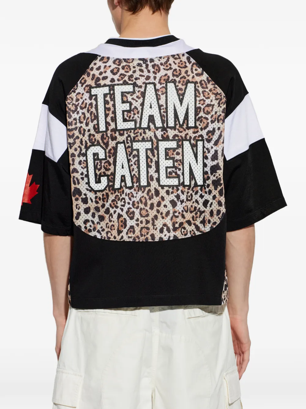 DSQUARED2 T-shirt met V-hals Zwart