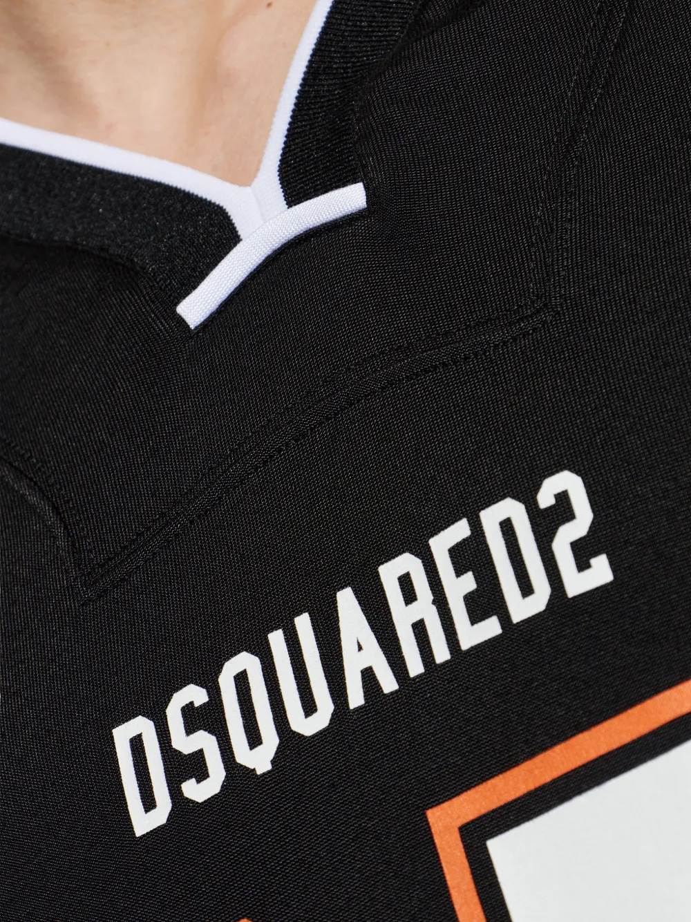 DSQUARED2 T-shirt met V-hals Zwart