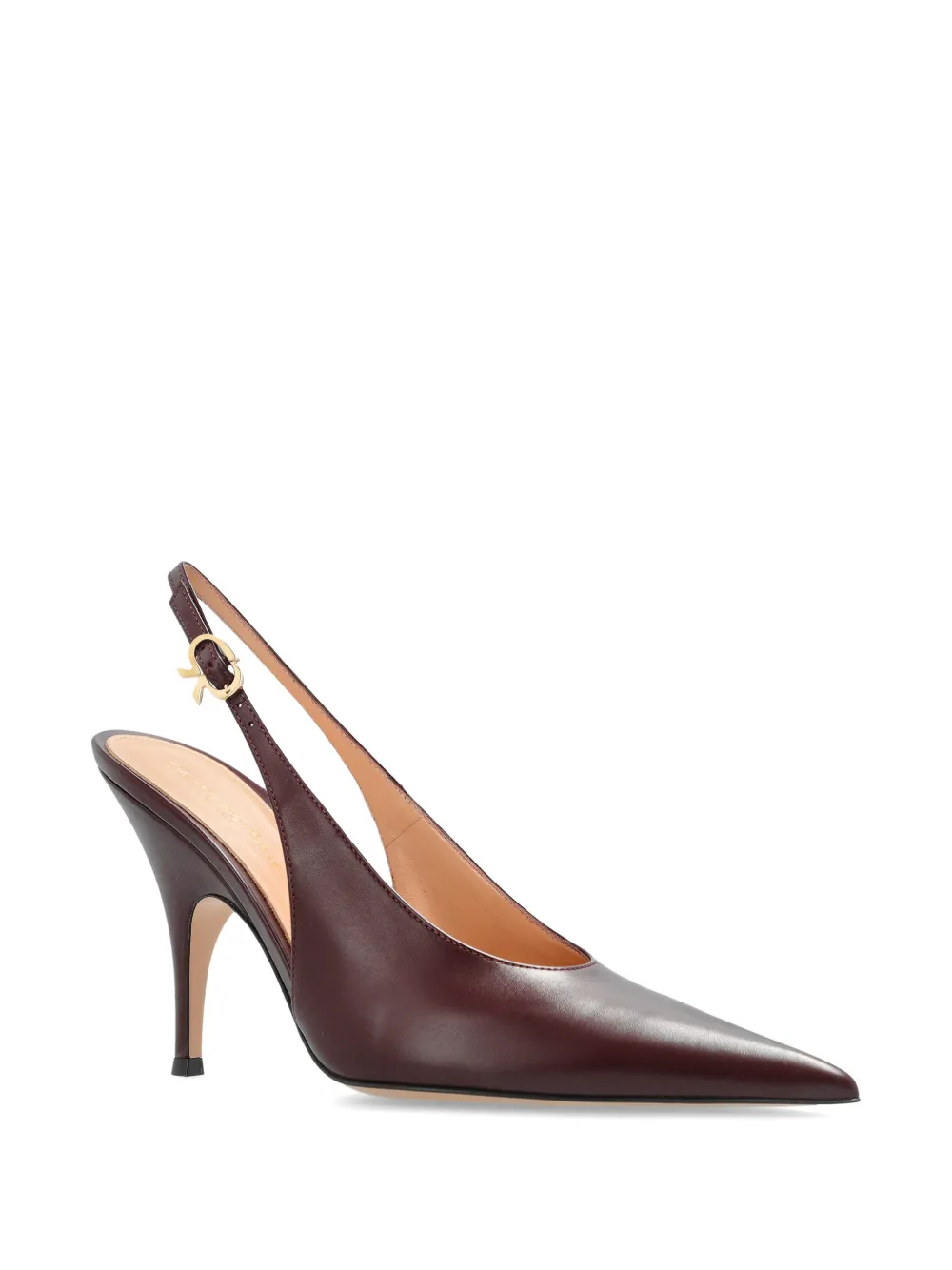 Gianvito Rossi Sofia pointed-toe slingback pumps Rood
