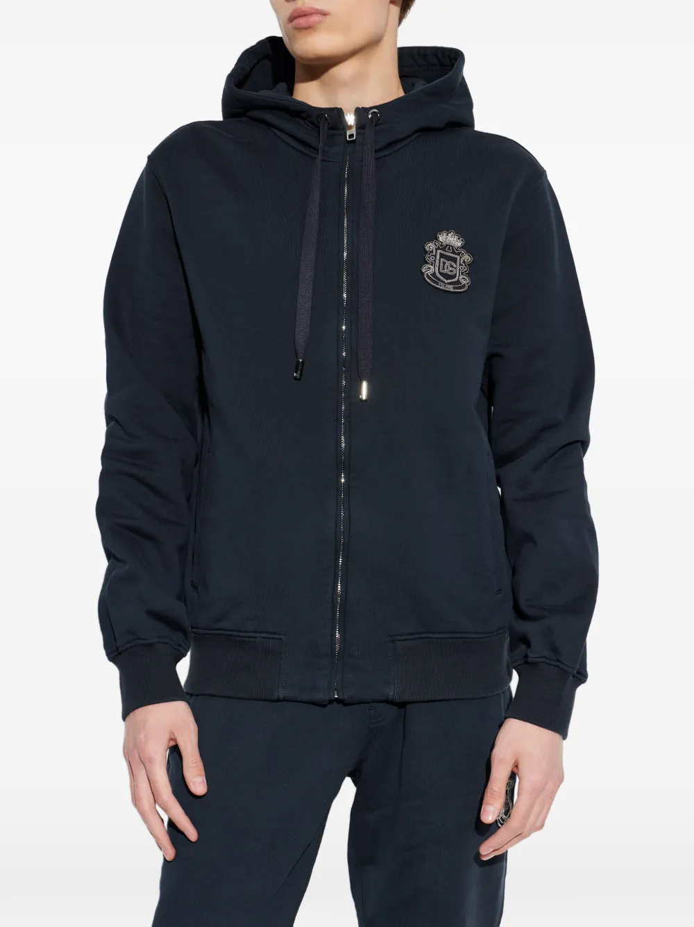 Dolce & Gabbana Hoodie met logopatch Blauw