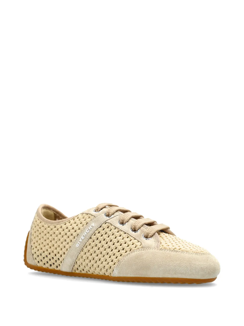Givenchy perforated lace-up sneakers Beige