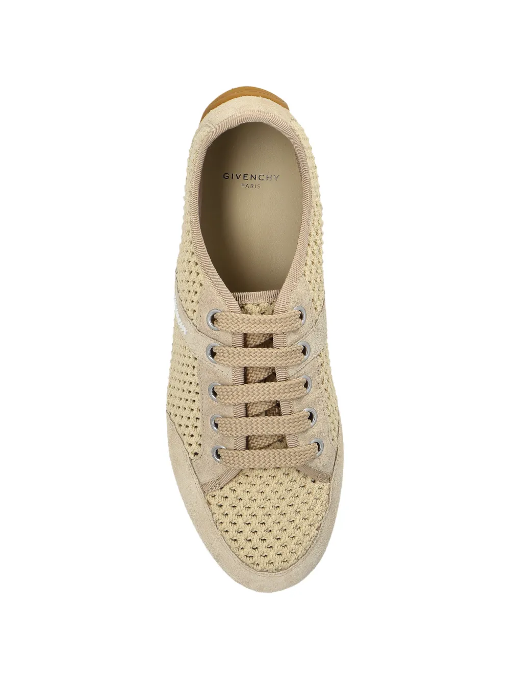 Givenchy perforated lace-up sneakers Beige