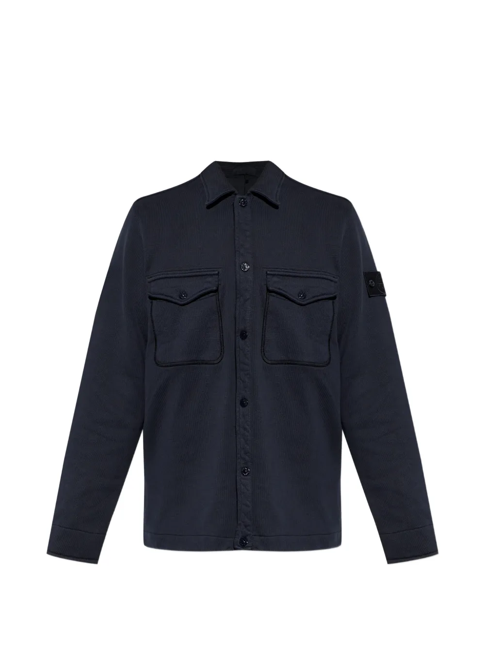 Stone Island logo-patch chest-pocket sweater - Blu