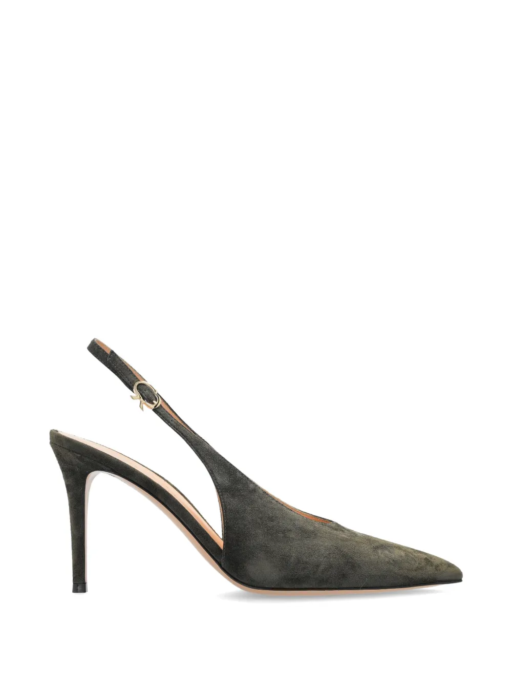 Gianvito Rossi Robbie suede slingback pumps Groen