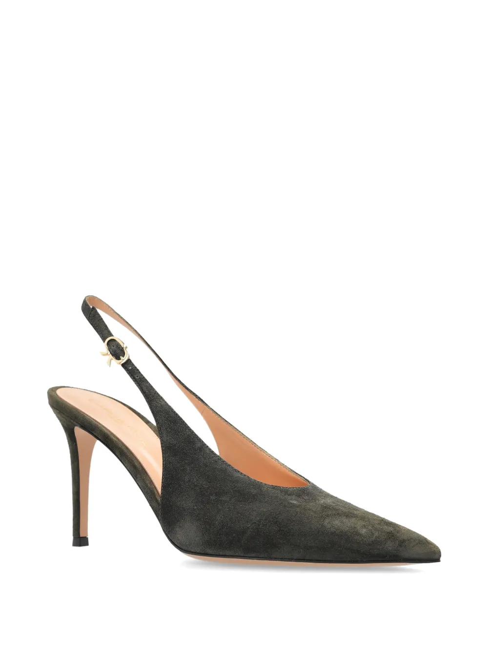 Gianvito Rossi Robbie suede slingback pumps Groen