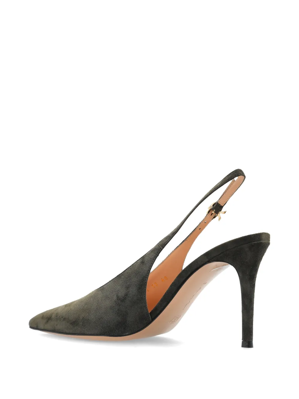 Gianvito Rossi Robbie suede slingback pumps Groen