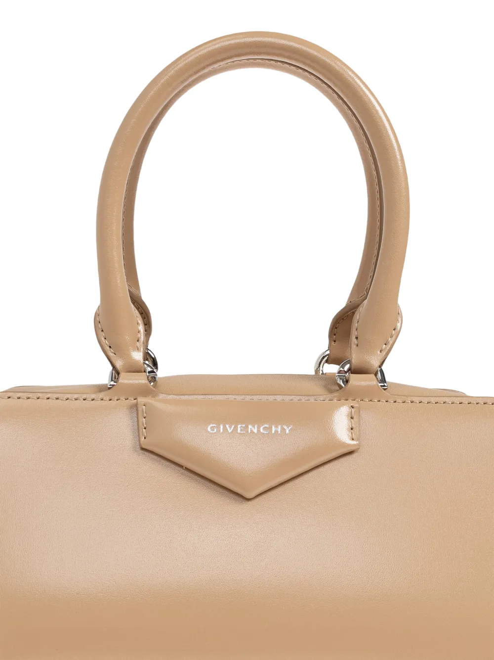 Givenchy Kleine Antigona East-West Box leren tas Beige