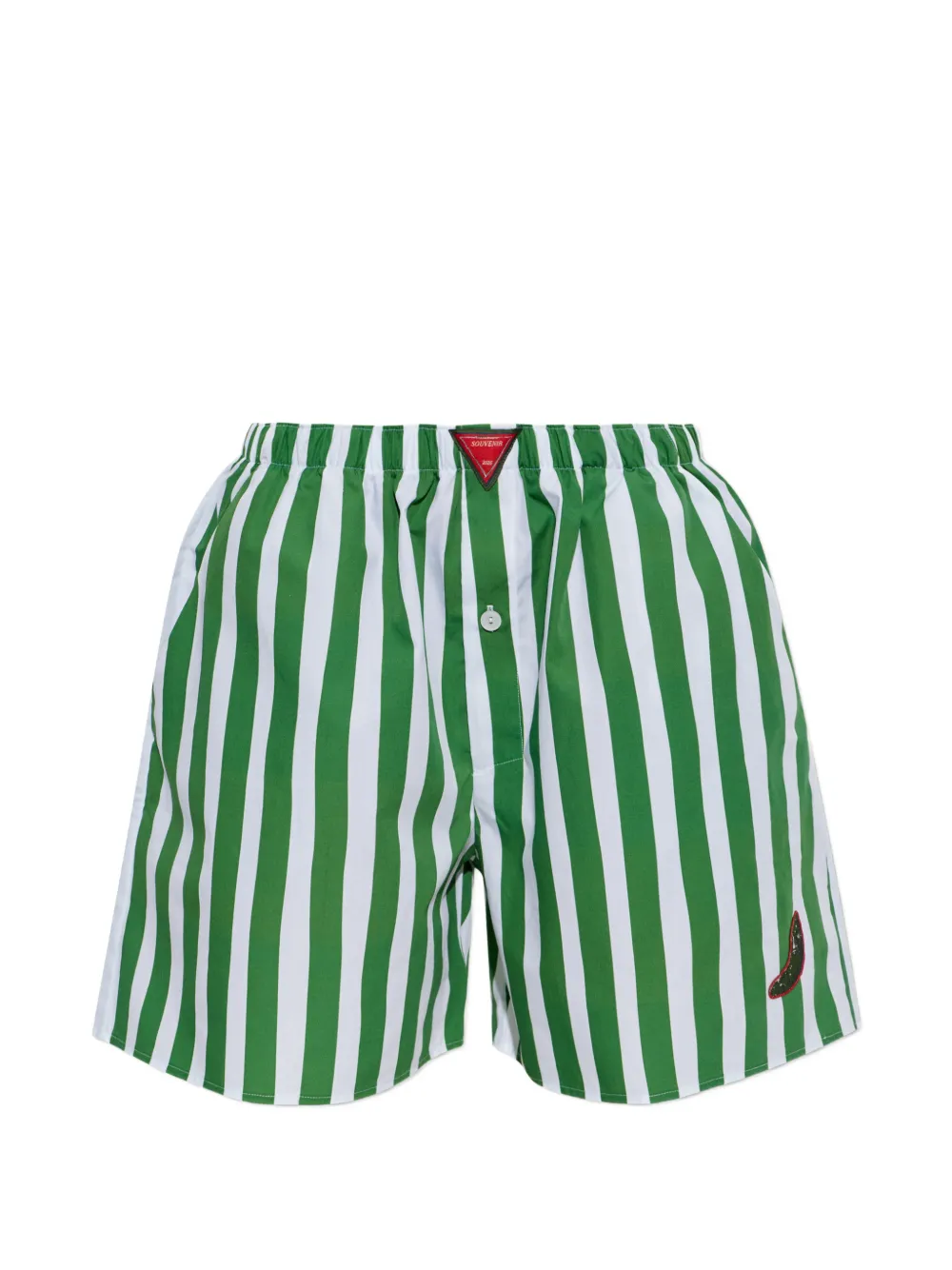 Hanro x Charlotte Adam striped shorts - Verde