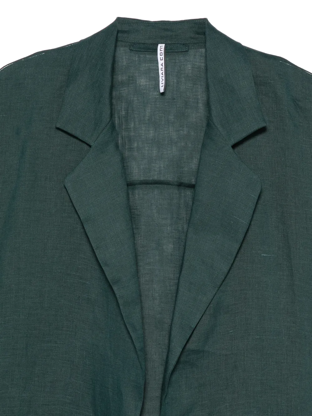 Liviana Conti Jack met gekerfde revers en korte mouwen Groen