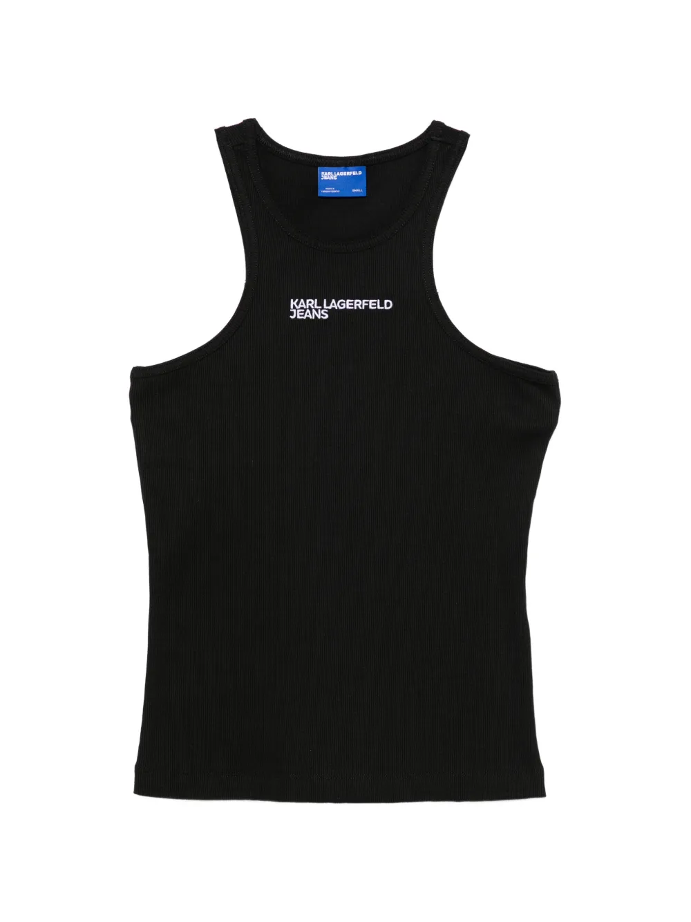 Karl Lagerfeld Jeans logo-print ribbed-knit top - Nero
