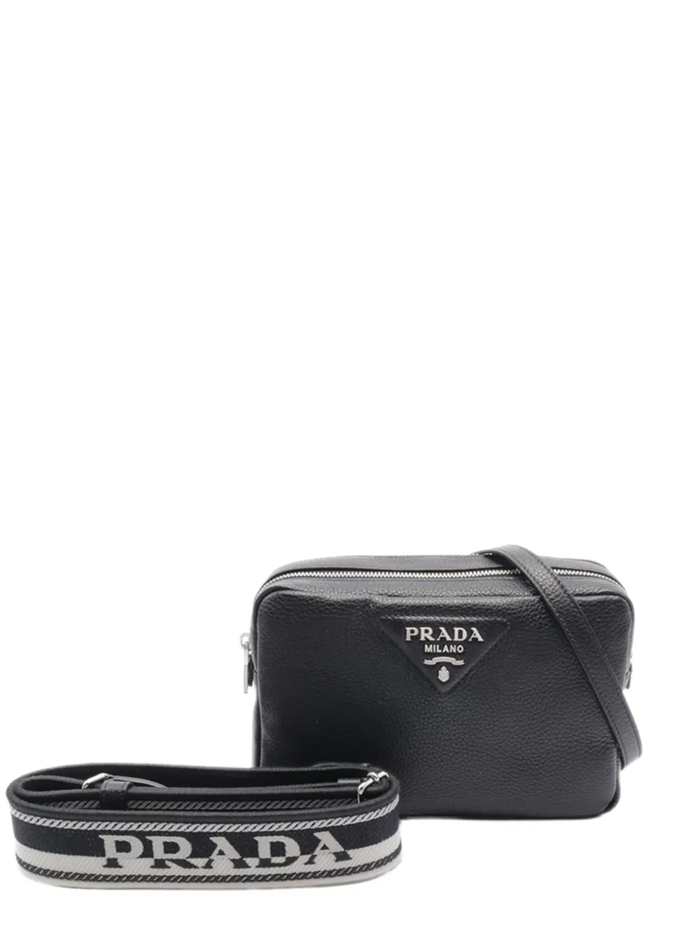 Prada Pre-Owned 2010-2026 Vitello Daino crossbody bag - Nero