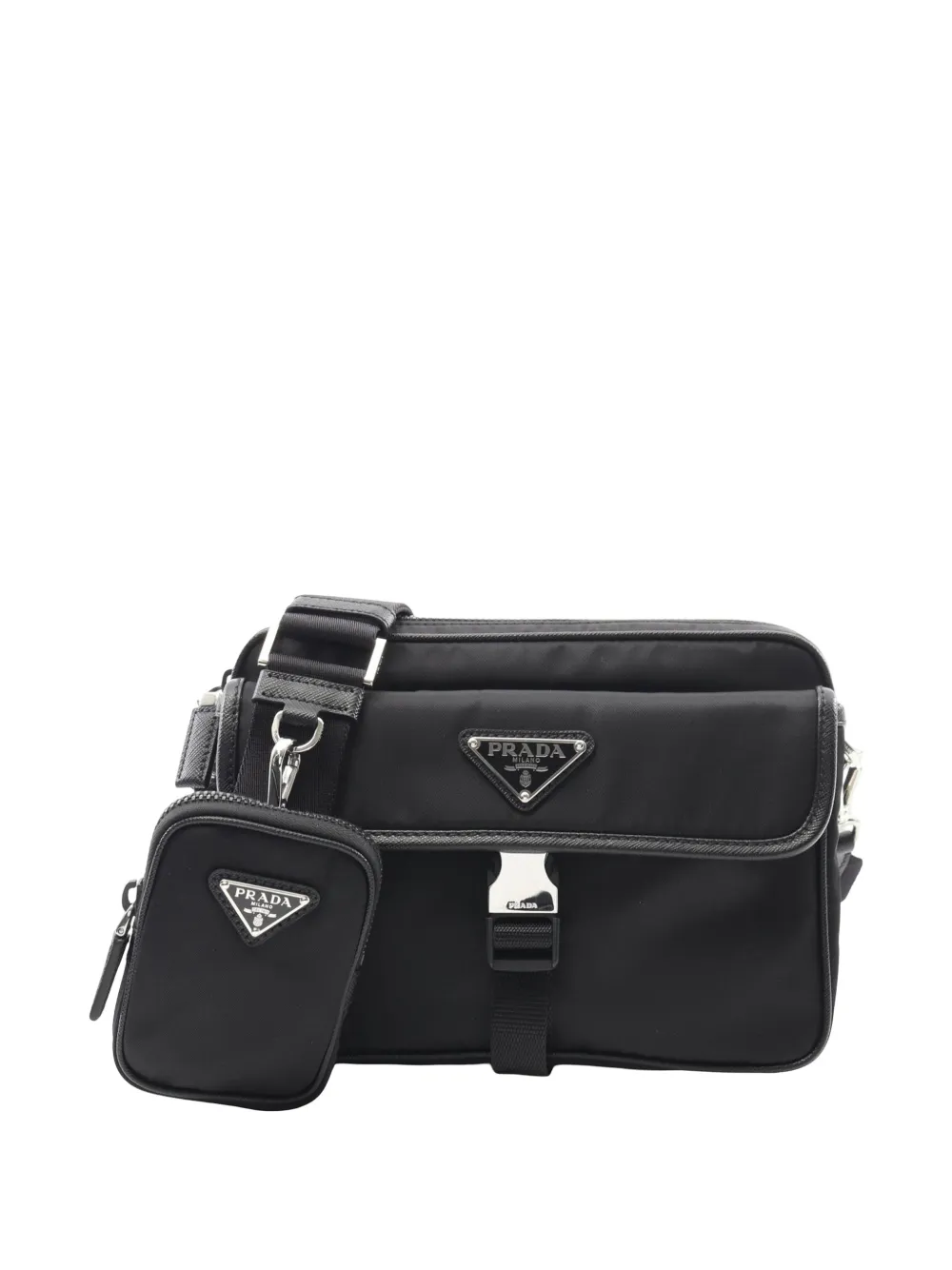 Prada Pre-Owned 2013-2026 Tessuto crossbody bag - Nero