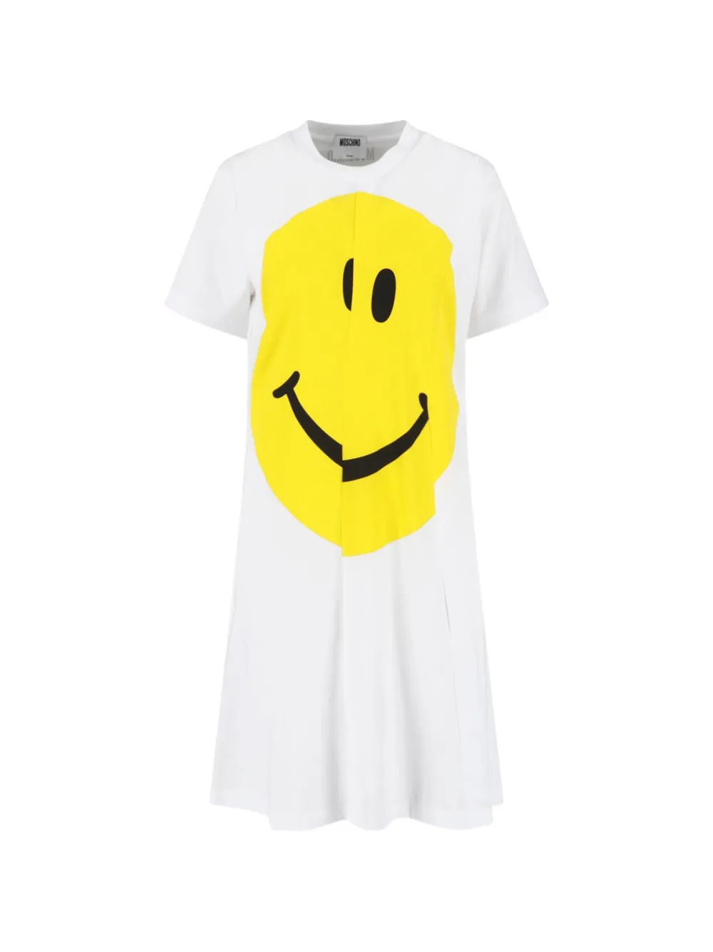 Moschino Smiley print A-line midi dress - Bianco