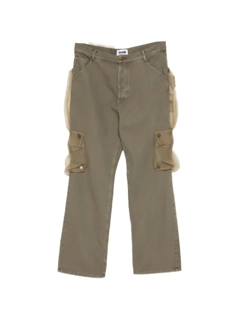 Magliano tulle-overlay cargo pants