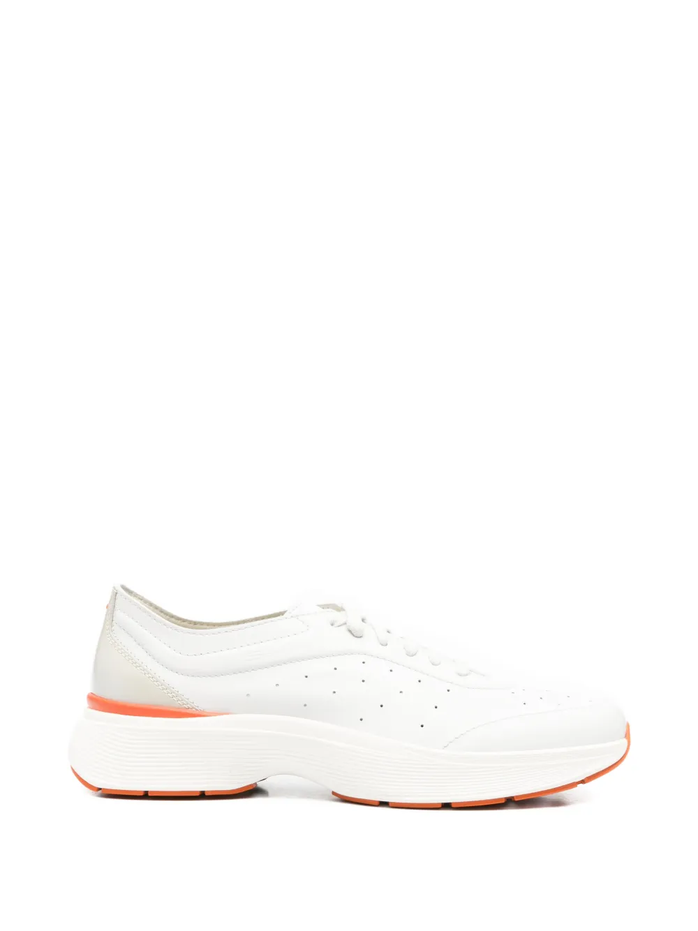 Santoni Easy Bounce perforated panelled sneakers - Bianco