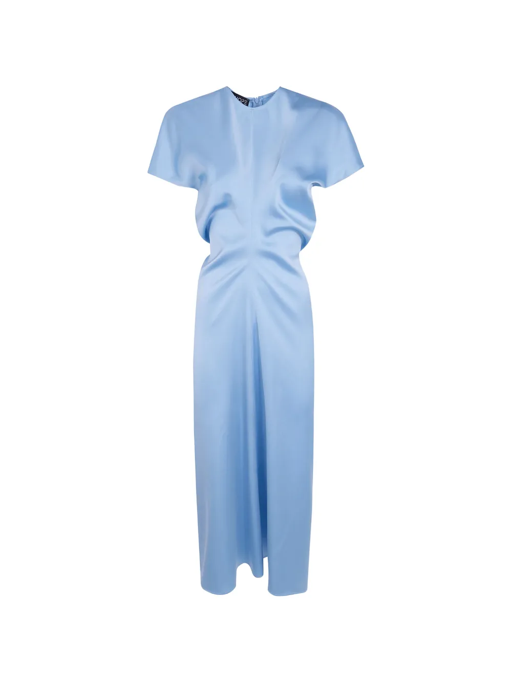 DRHOPE gathered silk midi dress - Blu