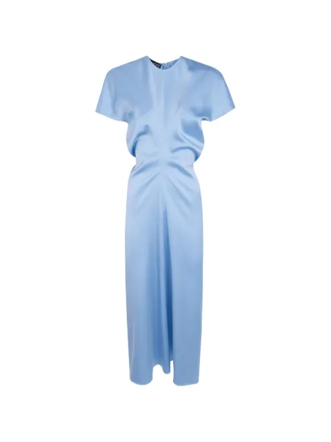 DRHOPE gathered silk midi dress