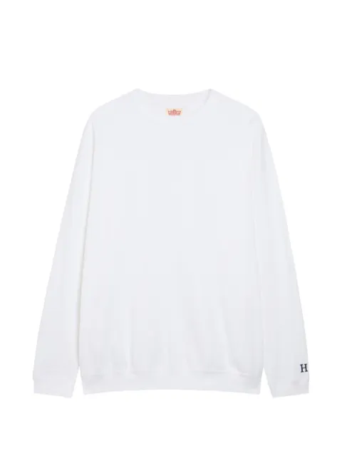 Stretch logo-embroidered long-sleeve t-shirt